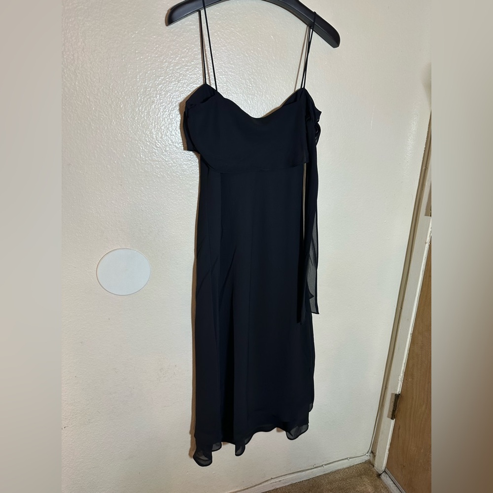 Vintage amond apparel black bias cut y2k dress